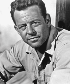 William Holden Black and White Diamond Painting