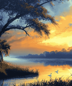 Willie Daniels Indian River Sunrise Diamond Painting