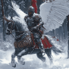 Winged Hussar Winter Scene Diamond Painting