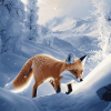 Winter Fox in Snow Diamond Painting