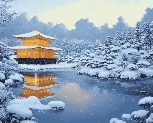 Winter Landscape of Japan Diamond Painting