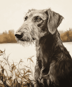 Wolfhound Puppy Diamond Painting