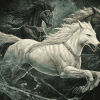 Wolves and Horses Fantasy Diamond Painting