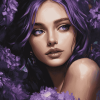 Woman With Violet Eyes Diamond Painting