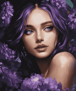 Woman With Violet Eyes Diamond Painting