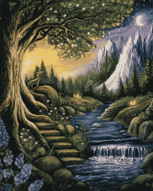 Woodland Cartoons Fantasy Diamond Painting