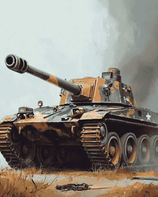 World War II Military Tank Diamond Painting