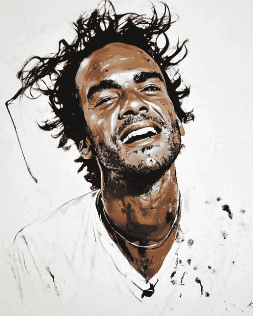 Yannick Noah Tennis Player Diamond Painting