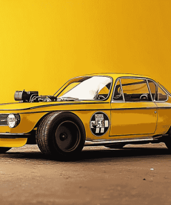 Yellow BMW E10 Car Diamond Painting