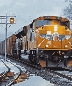 Yellow Diesel Engines Diamond Painting