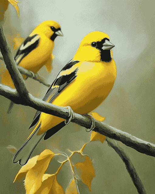 Yellow Finch Diamond Painting