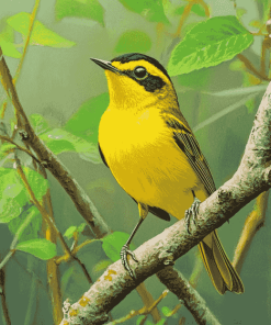 Yellow Kentucky Warbler Birds Diamond Painting