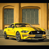 Yellow Mach 1 Mustang Car Diamond Painting