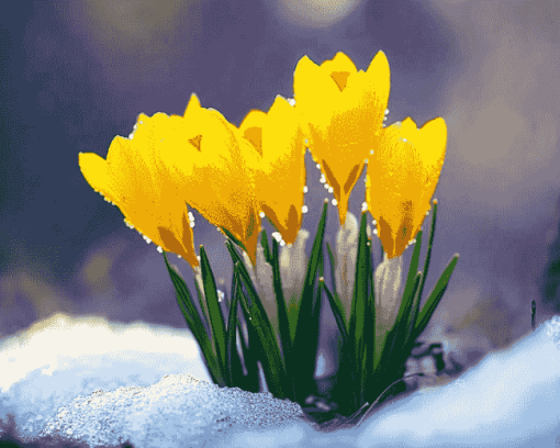 Yellow Spring Blossoms Diamond Painting