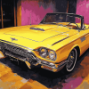 Yellow Thunderbird Car Diamond Painting