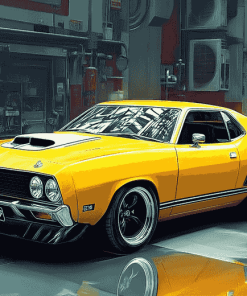 Yellow Xb Gt Falcon Car Diamond Painting