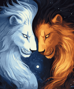 Yin Yang Lion Diamond Painting