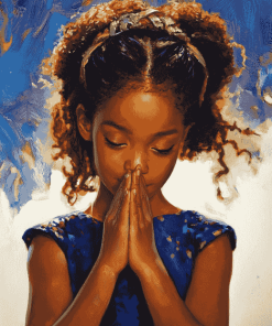 Young Black Girl Delight Diamond Painting