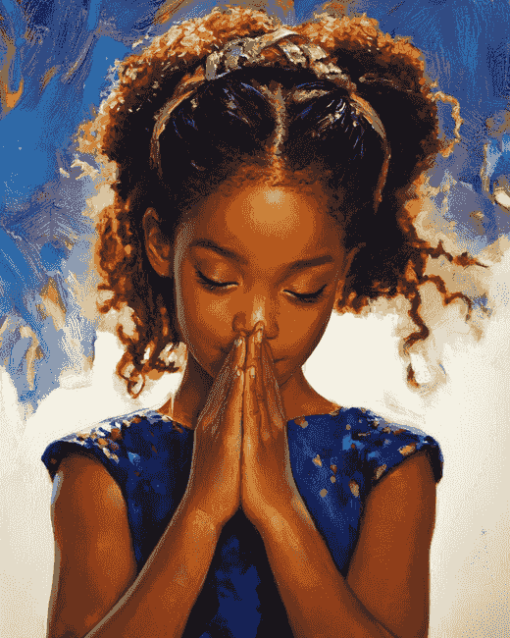 Young Black Girl Delight Diamond Painting