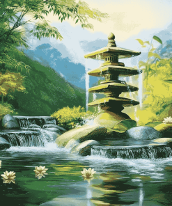 Zen Fountains Diamond Painting