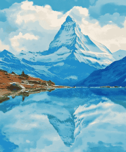 Zermatt Mountain View Diamond Painting