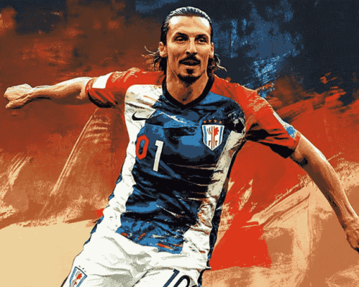 Zlatan Ibrahimović Football Icon Diamond Painting