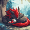 Zorua and Zoroark in Pokemon Diamond Painting