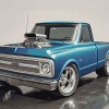 1967 Chevy Stepside Truck Diamond Painting