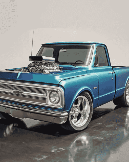 1967 Chevy Stepside Truck Diamond Painting