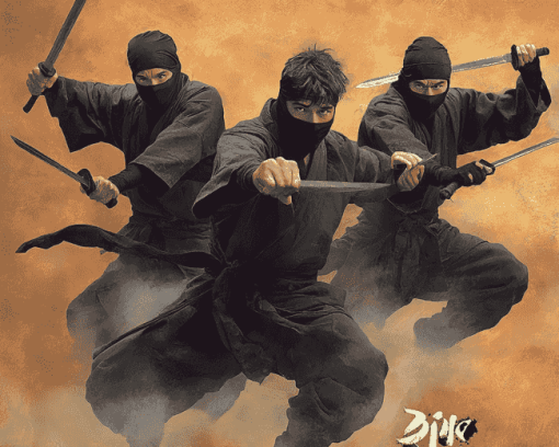 3 Ninja Action Movie Diamond Painting