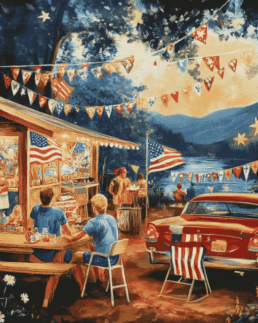 4th Of July American Celebration Diamond Painting