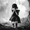 Abandoned Child Black and White Diamond Painting