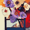 Abstract Floral Chair Diamond Painting