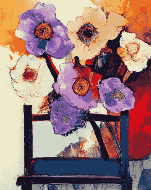 Abstract Floral Chair Diamond Painting