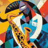 Abstract Saxophone Melody Diamond Painting