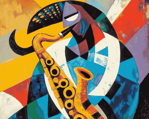 Abstract Saxophone Melody Diamond Painting