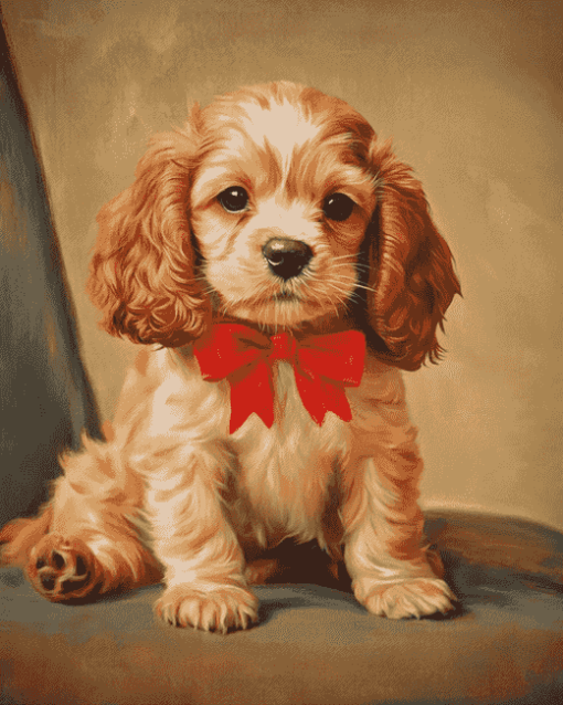 Adorable Cocker Puppy Diamond Painting