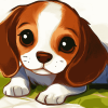 Adorable Puppy Animation Diamond Painting