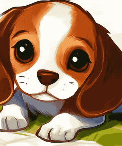 Adorable Puppy Animation Diamond Painting