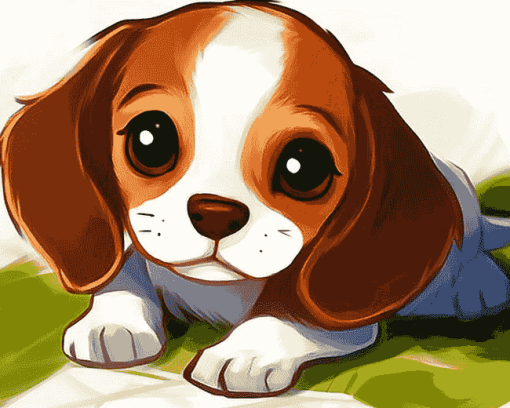 Adorable Puppy Animation Diamond Painting