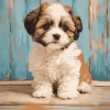 Adorable Shihpoo Puppy Diamond Painting