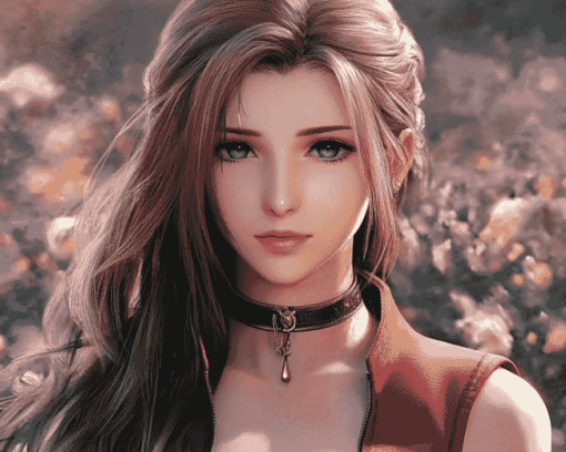 Aerith Gainsborough Animation Diamond Painting