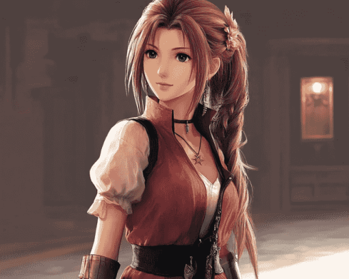 Aerith Gainsborough Fantasy Diamond Painting