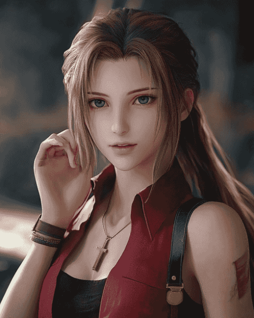 Aerith Gainsborough Fantasy Diamond Painting