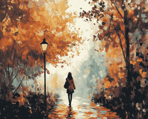 Aesthetic Autumn Landscape Diamond Painting