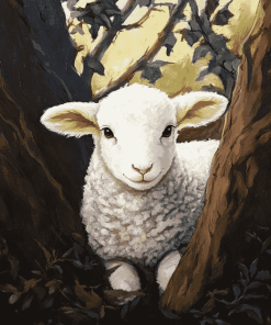 Aesthetic Baby Lamb Diamond Painting