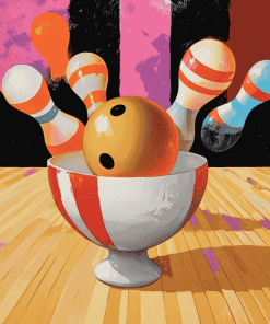 Aesthetic Bowling Scene Diamond Painting