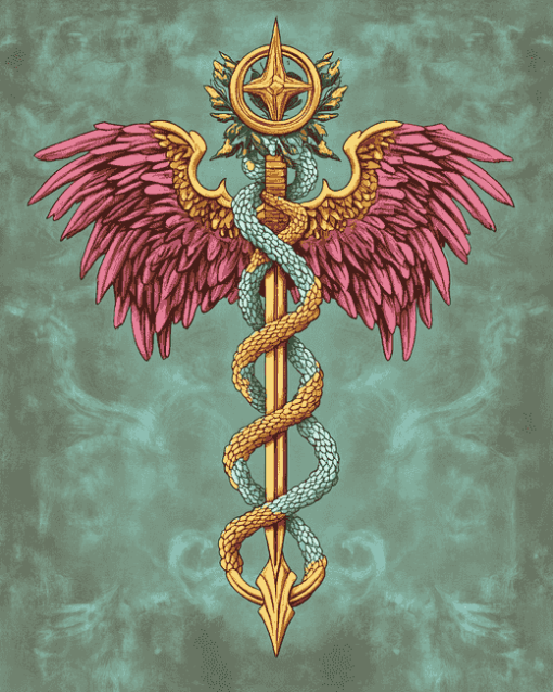 Aesthetic Caduceus Animation Diamond Painting