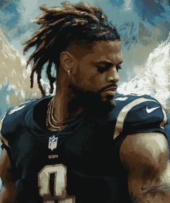 Aesthetic Cameron Jordan Football Diamond Painting