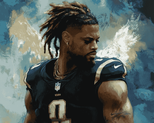 Aesthetic Cameron Jordan Football Diamond Painting